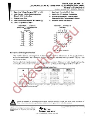 SN74HCT257N datasheet  